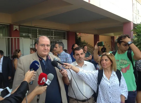 Δηλώσεις Νίκου Φίλη προς τους δημοσιογράφους