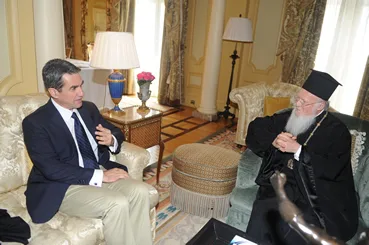 18-06-14 Συνάντηση Υπουργού Παιδείας και Θρησκευμάτων, Ανδρέα Λοβέρδου, με τον Οικουμενικό Πατριάρχη Βαρθολομαίο