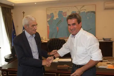 22-08-14 Συνάντηση Υπουργού Παιδείας και Θρησκευμάτων Ανδρέα Λοβέρδου με το δήμαρχο Θεσσαλονίκης, Γιάννη Μπουτάρη