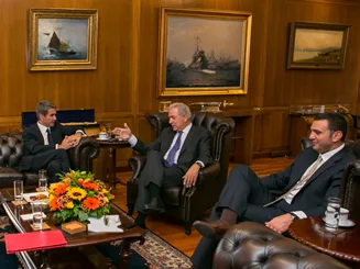 22-09-14 Σύσκεψη εργασίας του ΥΕΘΑ με τους Υπουργούς Παιδείας & Δημοσίας Τάξεως στο ΥΠΕΘΑ