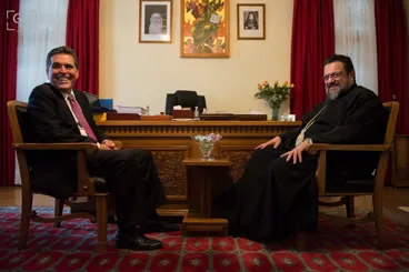 13-11-14 Συνάντηση ΥΦΥΠΑΙΘ Αλέξανδρου Δερμεντζόπουλου με τον Μητροπολίτη Μεσσηνίας Χρυσόστομο