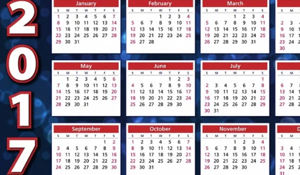 Δείτε πότε πέφτουν οι αργίες του 2017 και τα τριήμερα!