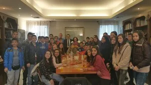 08-12-14 Μαθητές από το 2ο Γυμνάσιο Διδυμοτείχου στον ΥΦΥΠΑΙΘ Αλέξανδρο Δερμεντζόπουλο