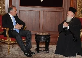 24-03-14 Επίσημη επίσκεψη του Υπουργού Παιδείας και Θρησκευμάτων, Κωνσταντίνου Αρβανιτόπουλου, στο Οικουμενικό Πατριαρχείο