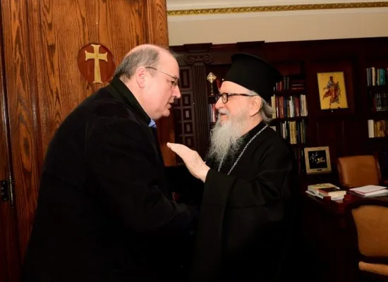 Σε πολύ καλό κλίμα η συνάντηση του Νίκου Φίλη με τον Αρχιεπίσκοπο Αμερικής Δημήτριο