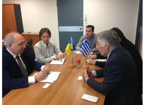Συνάντηση του υφυπουργού Θεοδόση Πελεγρίνη με τον υφυπουργό Παιδείας της Ουκρανίας, Pavlo Khobzey