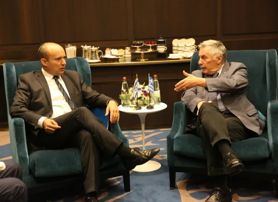 Συνάντηση  Θεοδόση Πελεγρίνη με τον Υπουργό Παιδείας του Ισραήλ, Naftali Bennett