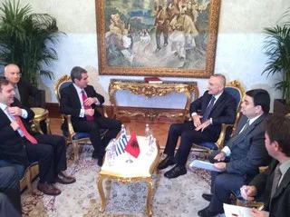 19-11-14 Επίσκεψη Υ.ΠΑΙ.Θ, Α. Λοβέρδου στον Αντιπρόεδρο της Αλβανικής Κυβέρνησης και στον Πρόεδρο της Αλβανικής Βουλής