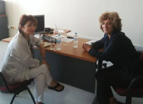 Συνάντηση της  Σίας Ανανγωστοπούλου με την  καθηγήτρια  του Πανεπιστημίου  Goldsmiths του Λονδίνου, Anna Furse