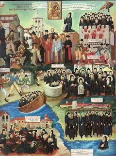 Τά σαράντα μανιτάρια ποὺ φύτρωναν κατὰ τὴν πανήγυρη τῶν Ἁγίων Τεσσαράκοντα κάτω ἀπὸ τὴν Ἁγία Τράπεζα δὲν ξαναβγῆκαν, ὅταν στὴν Μ. Ξηροποτάμου δέχθηκαν τὴν ἕνωση τῶν Ἐκκλησιῶν