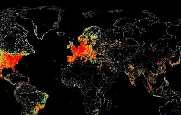 Αυτός είναι ο παγκόσμιος χάρτης του ίντερνετ (φωτό)