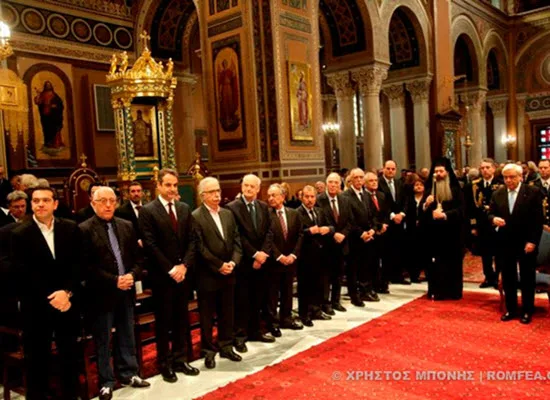 Ο Κώστας Γαβρόγλου στη δοξολογία για το νέο έτος