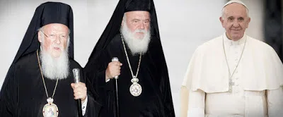 Πρωτοπρ. Άγγελος Αγγελακόπουλος, Πρόβα τζενεράλε η συνάντηση Πάπα, Πατριάρχου και Αρχιεπισκόπου στη Λέσβο εν όψει της “Αγίας και Μεγάλης Συνόδου”