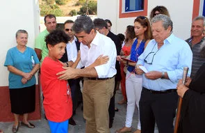 11-09-14 Δήλωση Υ.ΠΑΙ.Θ., Ανδρέα Λοβέρδου στο Αγαθονήσι και δήλωση Δημάρχου Αγαθονησίου, Ευάγγελου Κόττορου.