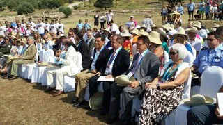 04-09-14  Ο Υφυπουργός Παιδείας και Θρησκευμάτων Αλέξανδρος Δερμεντζόπουλος στην τελετή αφής της φλόγας των Ευρωπαϊκών …