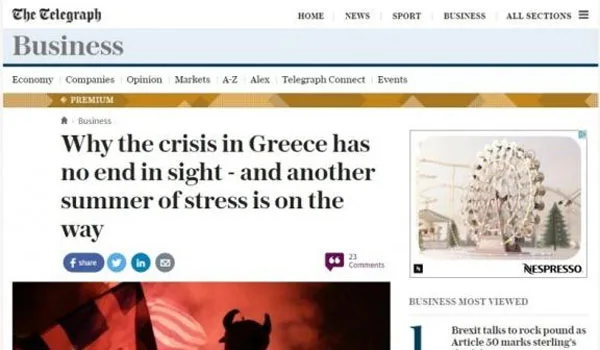 Telegraph: Νέο θερμό καλοκαίρι για την Ελλάδα