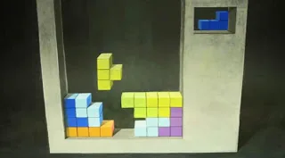 Τρισδιάστατο Tetris φτιαγμένο με κιμωλία! [video]