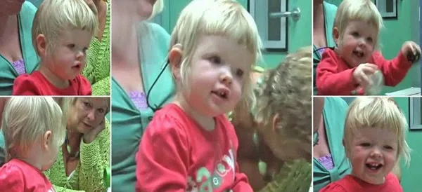 Κοριτσάκι ακούει για πρώτη φορά τη φωνή του! Παρακολουθήστε ένα από τα πιο γλυκά βίντεο που υπάρχουν!