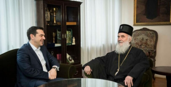 Σε άπταιστα ελληνικά υποδέχθηκε τον Τσίπρα ο Πατριάρχης Ειρηναίος