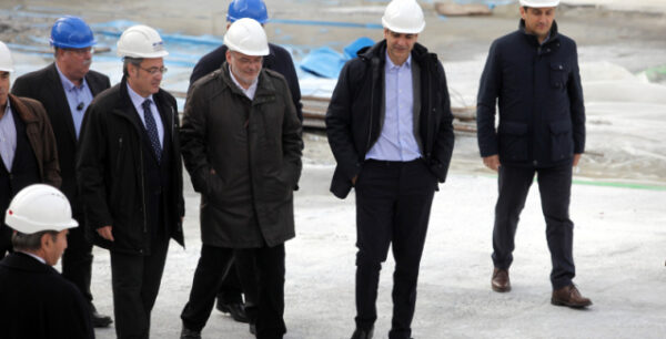 Στο εργοτάξιο του Μετρό Πειραιά ο Κυριάκος Μητσοτάκης (Φωτό)