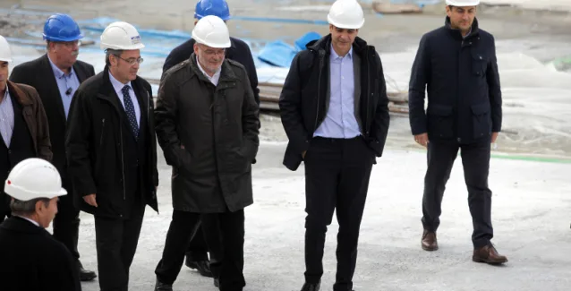 Στο εργοτάξιο του Μετρό Πειραιά ο Κυριάκος Μητσοτάκης (Φωτό)