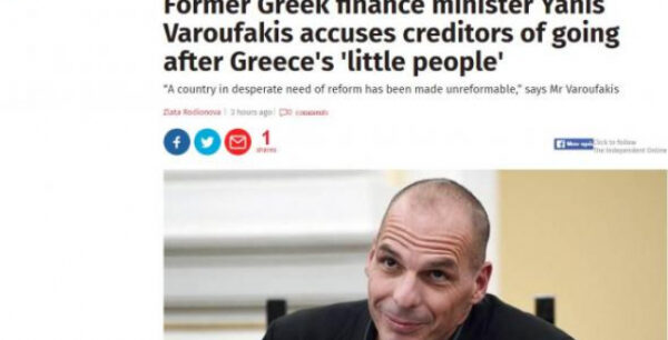 Βαρουφάκης: Ο Σόιμπλε καταλαβαίνει ότι καμία κυβέρνηση δεν μπορεί να συντηρήσει το χρέος