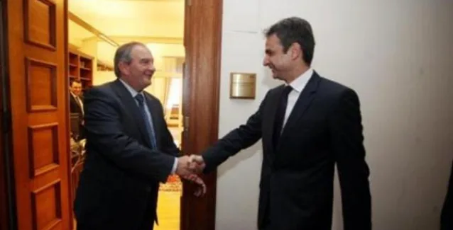 Συνάντηση του Κυριάκου Μητσοτάκη με τον Κώστα Καραμανλή