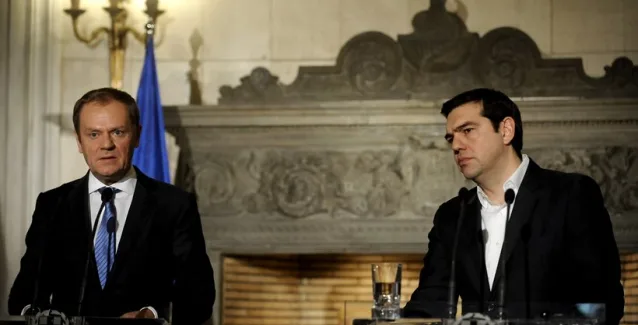Συνάντηση Αλέξη Τσίπρα με τον Πρόεδρο του Ευρωπαϊκού Συμβουλίου, Ντόναλντ Τούσκ