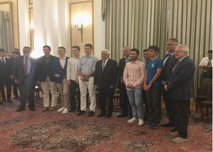 Ο Πρόεδρος της Δημοκρατίας συνάντησε τους μαθητές που διακρίθηκαν στην 58η Διεθνή Μαθηματική Ολυμπιάδα