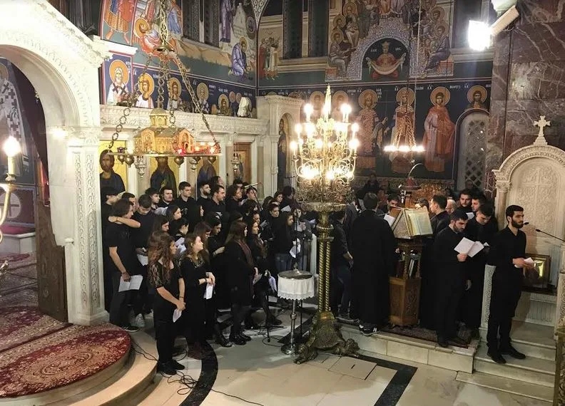 Φοιτητές του Τμήματος Μουσικής Επιστήμης και Τέχνης έψαλαν τον Ακάθιστο Ύμνο