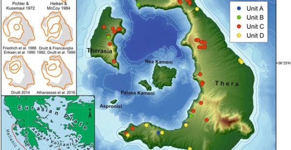 Η νήσος Καμένη στη Σαντορίνη ζωντανεύει μέσα από μία νέα μελέτη