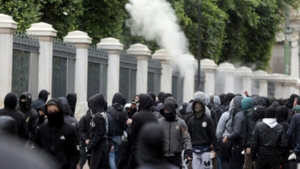 Ένταση στο συλλαλητήριο για τον Γρηγορόπουλο