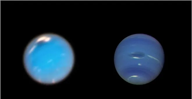 H γέννηση μιας θυελλώδους μεγάλης σκοτεινής κηλίδας στον Ποσειδώνα