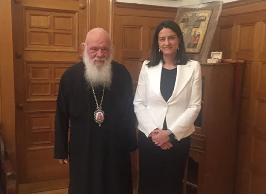 Με τον Μακαριώτατο Αρχιεπίσκοπο Αθηνών και Πασης Ελλαδος συναντήθηκε η Υπουργός Παιδείας