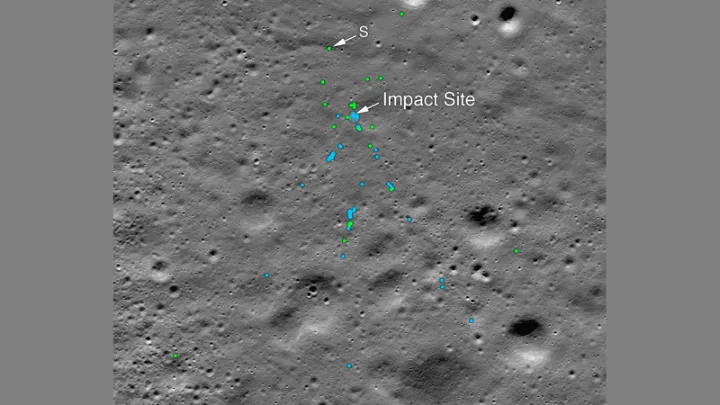 H ΝASA εντόπισε τα συντρίμμια του ινδικού σκάφους Vikram στη Σελήνη