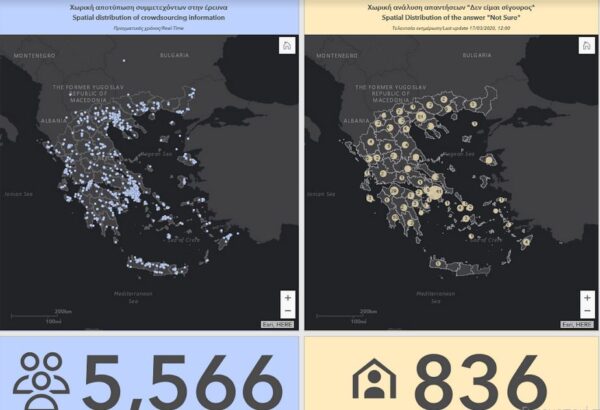 Εφαρμογή για την καταγραφή εξάπλωσης του COVID-19 από το ΕΚΠΑ