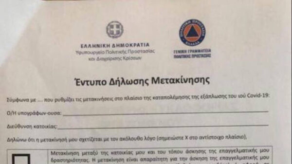 Διευκρινίσεις για τις μετακινήσεις, κωδικοί sms 13033, forma.gov.gr