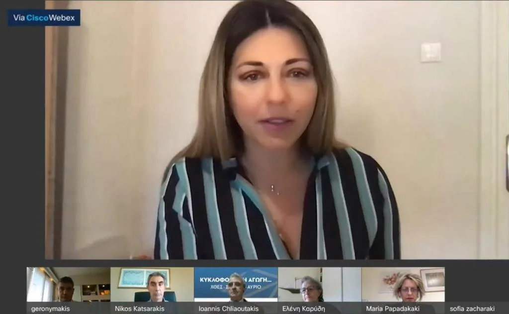 Η υφυπουργός Σοφία Ζαχαράκη στο διαδικτυακό συνέδριο κυκλοφοριακής αγωγής για τους εκπαιδευτικούς της Κρήτης