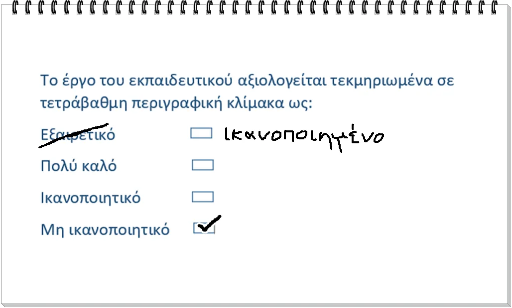 Μη ικανοποιητικός εκπαιδευτικός ή μη ικανοποιημένος;