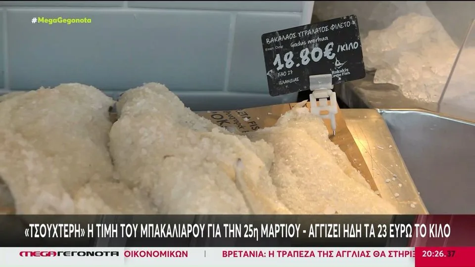 25η Μαρτίου: Μπακαλιάρος από… χρυσό! Πού έφτασε η τιμή του