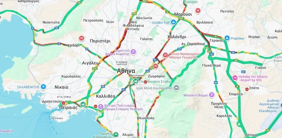 Κίνηση ΤΩΡΑ: Δείτε που έχει μποτιλιάρισμα live