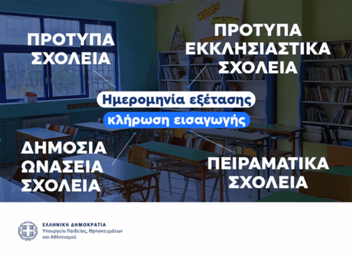 Εξετάσεις εισαγωγής στα Πρότυπα,  Ωνάσεια και Πειραματικά Σχολεία 2026 – Ημερομηνίες