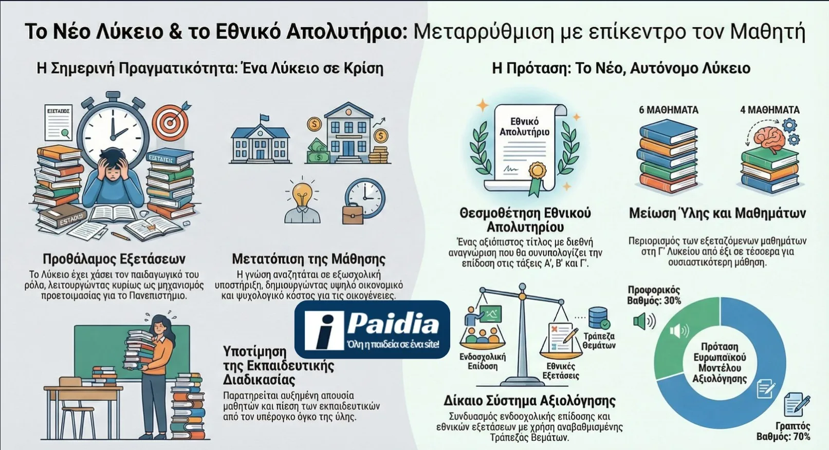 Εθνικό Απολυτήριο: Πώς θα μετράνε οι προφορικοί βαθμοί για τα Πανεπιστήμια - Διάγραμμα