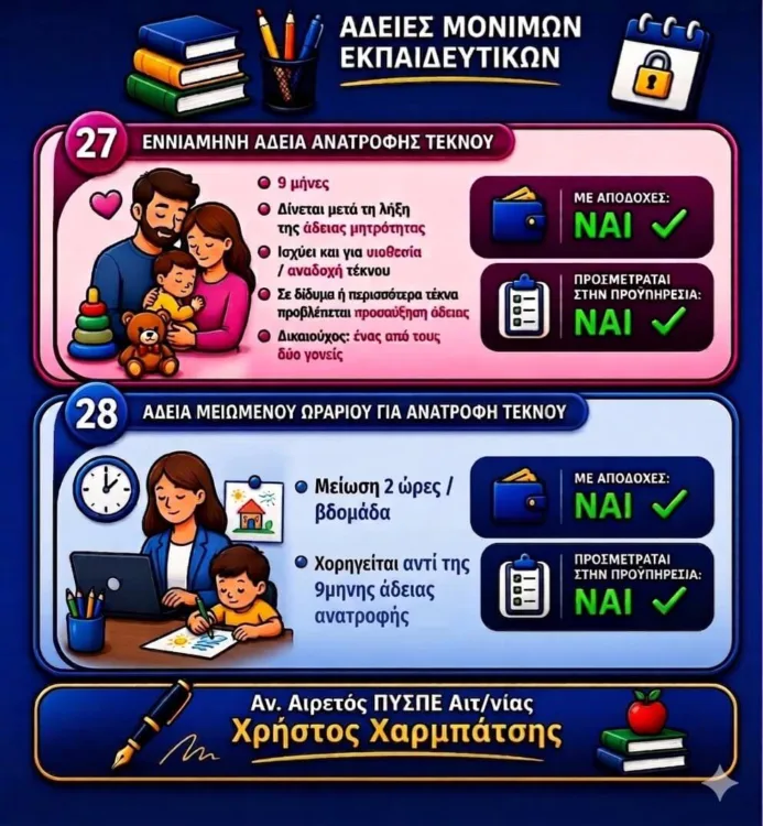 Άδειες εκπαιδευτικών