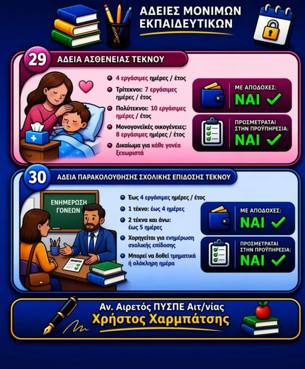 Άδειες εκπαιδευτικών