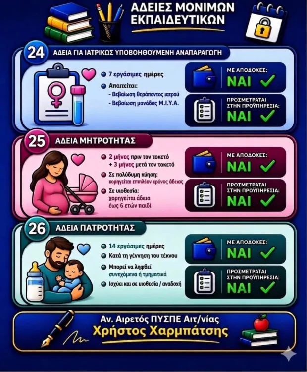 Άδειες εκπαιδευτικών