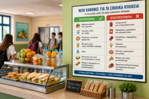 Νέοι κανόνες για τα σχολικά κυλικεία: Τι αλλάζει από τη νέα σχολική χρονιά – Βγήκε το ΦΕΚ με τα προϊόντα που επιτρέπονται και απαγορεύονται